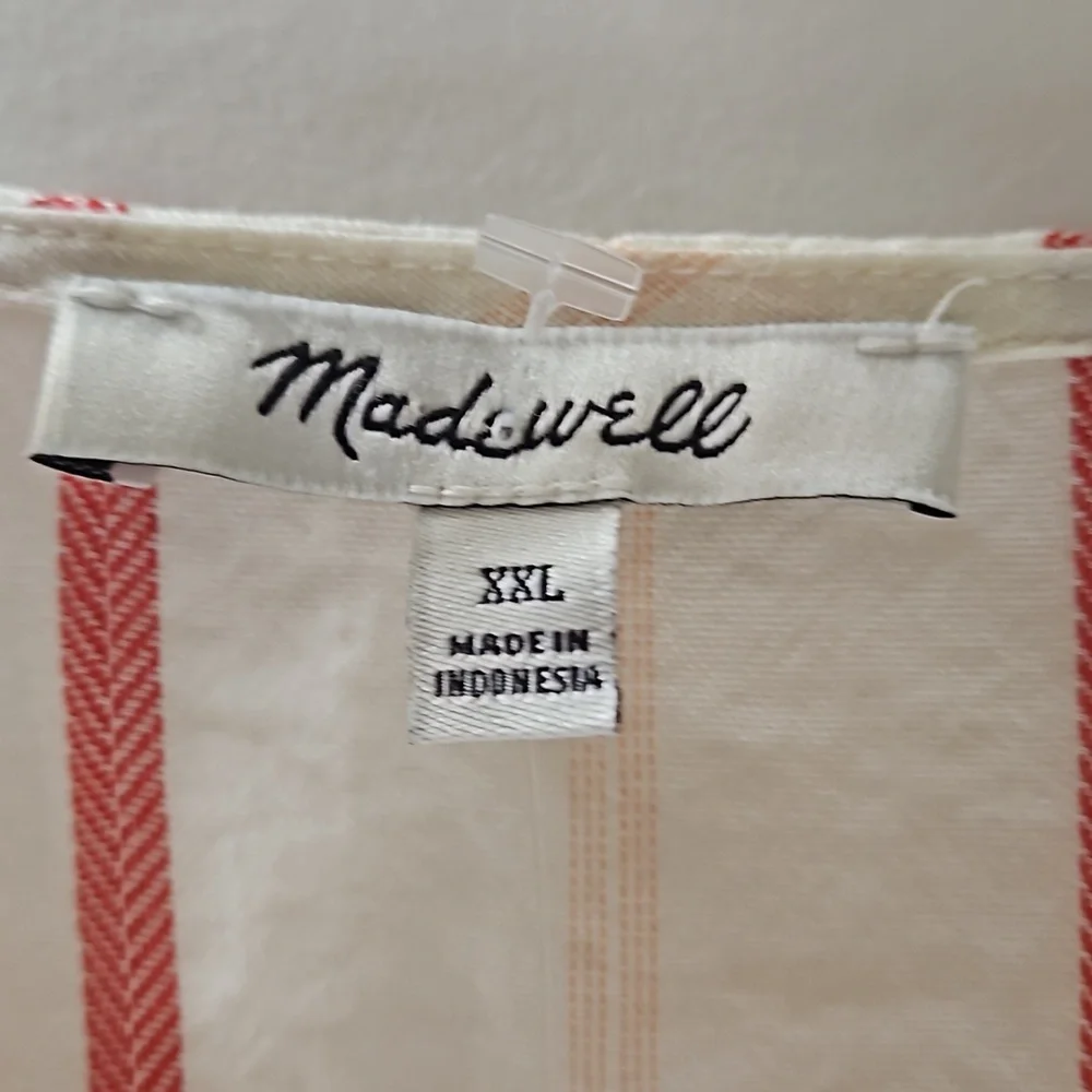 New, Madewell Montpellier stripe wrap top with sash ties women's size XXL - Picture 5 of 13